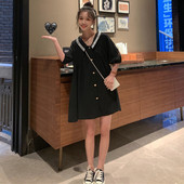 Rochie de dama de primavara cu decolteu spitz si paiete