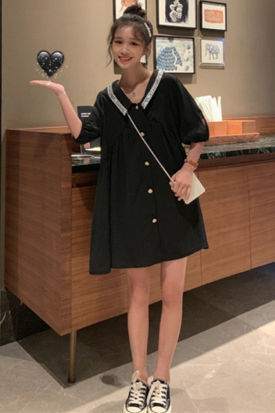 Rochie de dama de primavara cu decolteu spitz si paiete