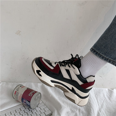 Adidasi casual dama cu talpa inalta de 4 cm