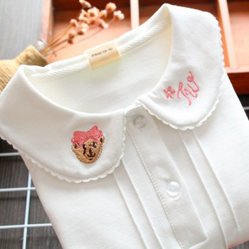 Нов модел детска блуза с бродирана яка и копчета