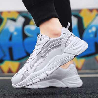 Modernūs vyriški sportbačiai iš eko odos ir tekstilės