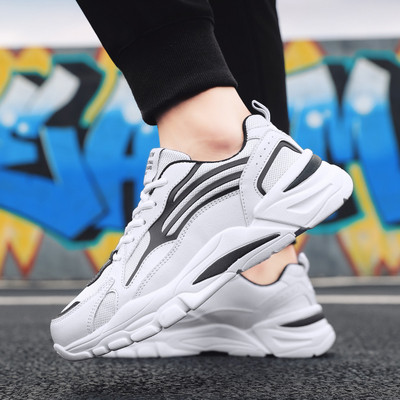 Modernūs vyriški sportbačiai iš eko odos ir tekstilės