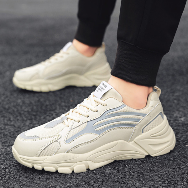 Modernūs vyriški sportbačiai iš eko odos ir tekstilės