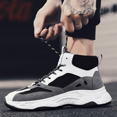 Jauns vīriešu kedu modelis ar potītes augstumu no eko ādas un eko zamšādas