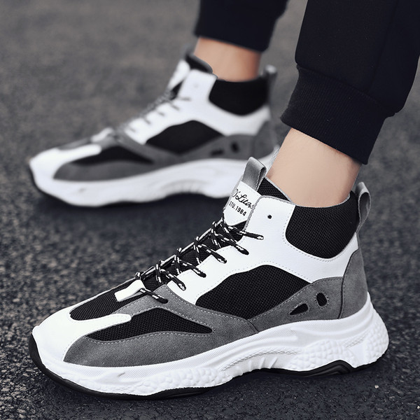 Jauns vīriešu kedu modelis ar potītes augstumu no eko ādas un eko zamšādas