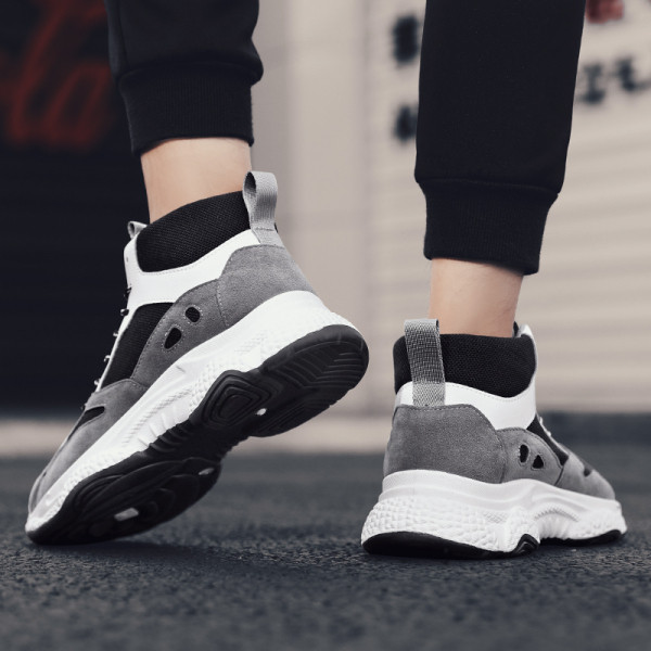 Jauns vīriešu kedu modelis ar potītes augstumu no eko ādas un eko zamšādas