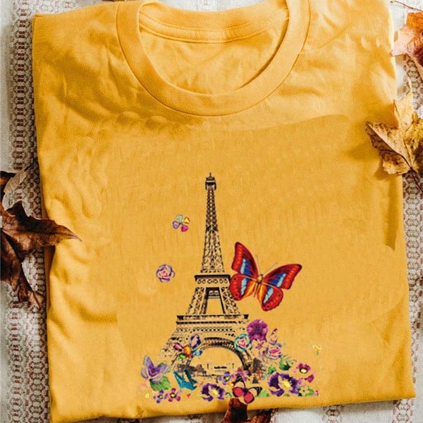 Modern női póló színes rátéttel és kerek nyakkivágással