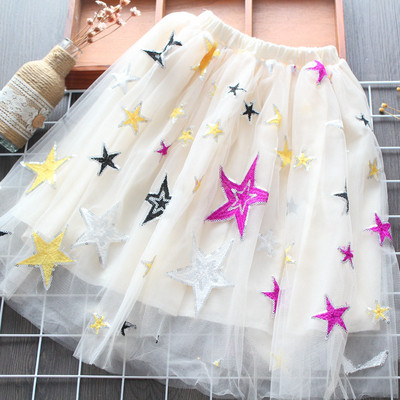 Új modell tüll és hímzéses gyerekszoknya lányoknak