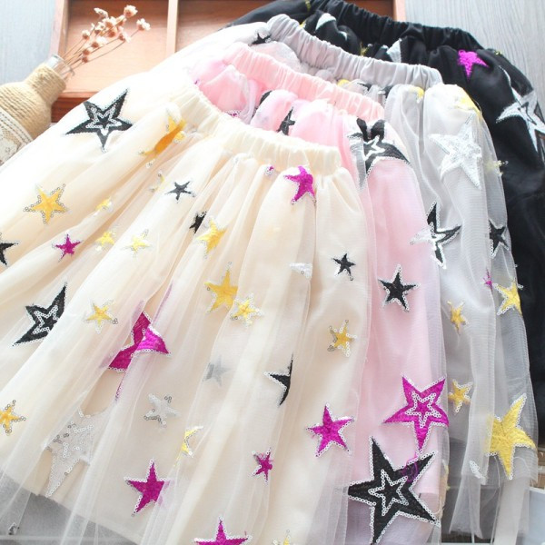 Új modell tüll és hímzéses gyerekszoknya lányoknak