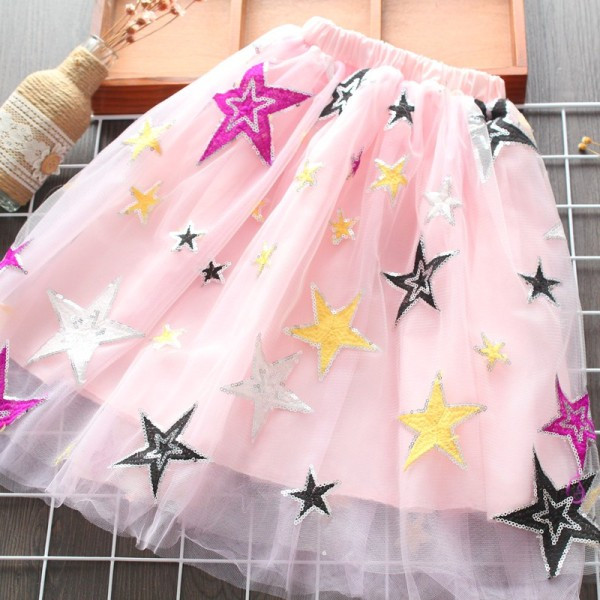 Új modell tüll és hímzéses gyerekszoknya lányoknak