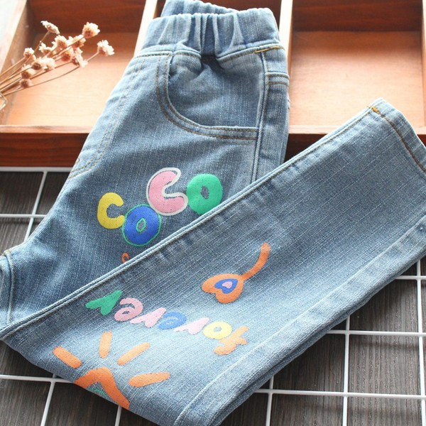 Model nou de blugi lungi pentru copii cu imprimeu pentru fete