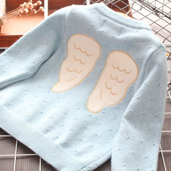 Cardigan pentru fete pentru copii cu broderie si nasturi