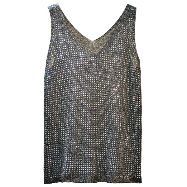 Aktuális női felső V-nyakkal és széles pántokkal