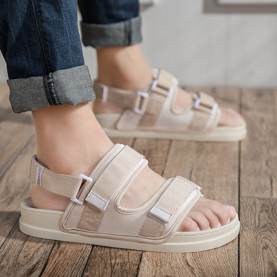Летни текстилни сандали с велкро лепенки