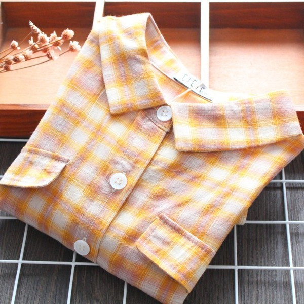 Bērnu rūtains krekls ar aplikāciju meitenēm