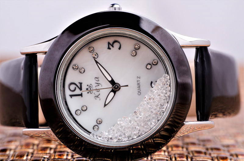 Дамски часовник Keya Lollipop, черен.