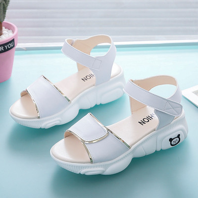 Laisvalaikio moteriškos basutės iš dirbtinės odos ir velcro