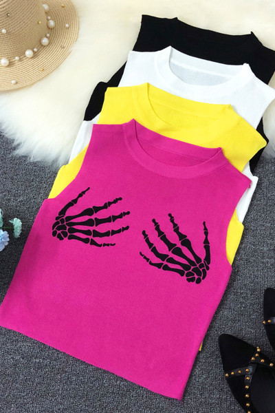 Maieu scurt de damă cu decolteu oval și aplicație