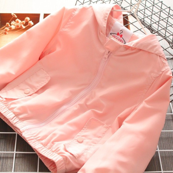 Uus mudel kapuutsiga ja 3D elemendiga laste kevadjope tüdrukutele