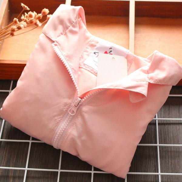 Uus mudel kapuutsiga ja 3D elemendiga laste kevadjope tüdrukutele