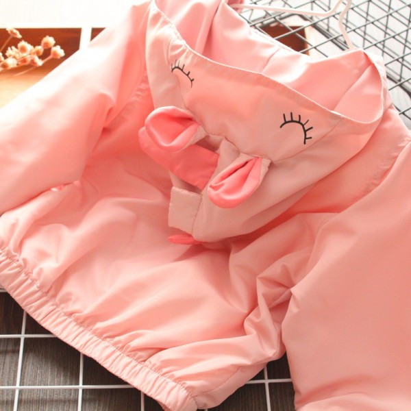 Uus mudel kapuutsiga ja 3D elemendiga laste kevadjope tüdrukutele