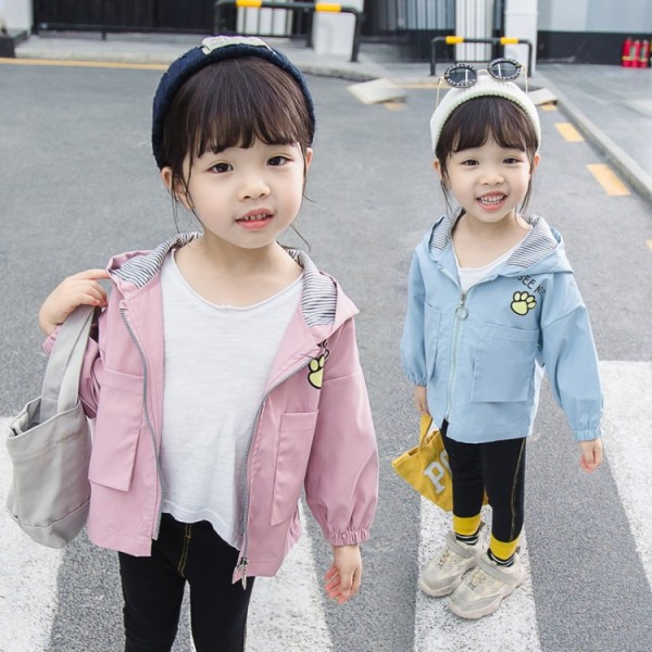 Ikdienas bērnu jaka ar izšuvumu meitenēm