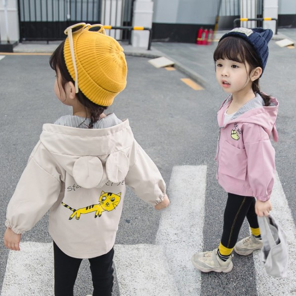 Ikdienas bērnu jaka ar izšuvumu meitenēm