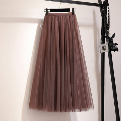 Moderni sieviešu gari svārki ar augstu vidukli un tillu