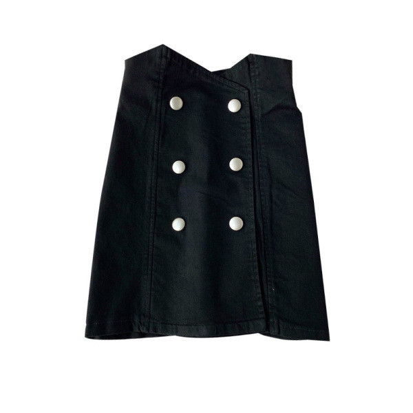 Fusta de dama moderna din denim cu talie inalta si nasturi