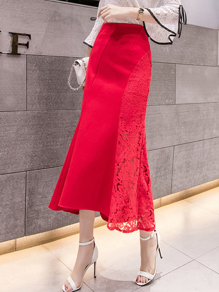 Jauna modeļa stilīgi gari svārki ar augstu vidukli un mežģīnēm