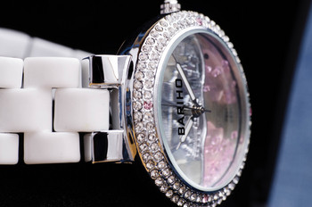 Дамски керамичен часовник BARIHO Summer, бял