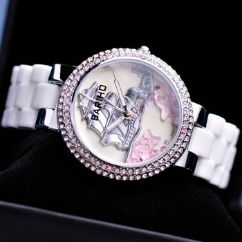 Дамски керамичен часовник BARIHO Summer, бял