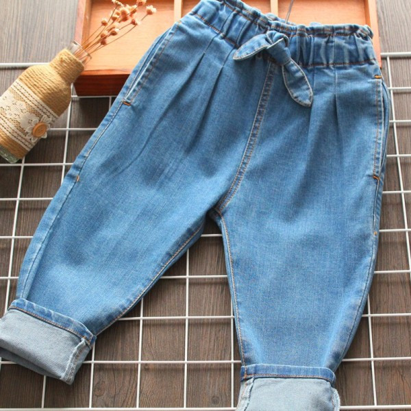 Blugi moderni pentru copii pentru fete cu buzunare