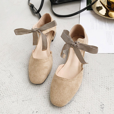 Moteriški batai iš eko zomšos ir pledo