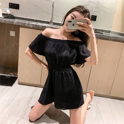 Jauna modeļa vasaras īss kombinezons ar elastīgu jostasvietu