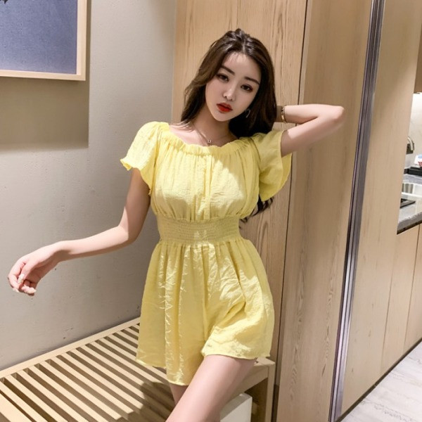 Uus mudel suvine lühike kombinesoon elastse vöökohaga