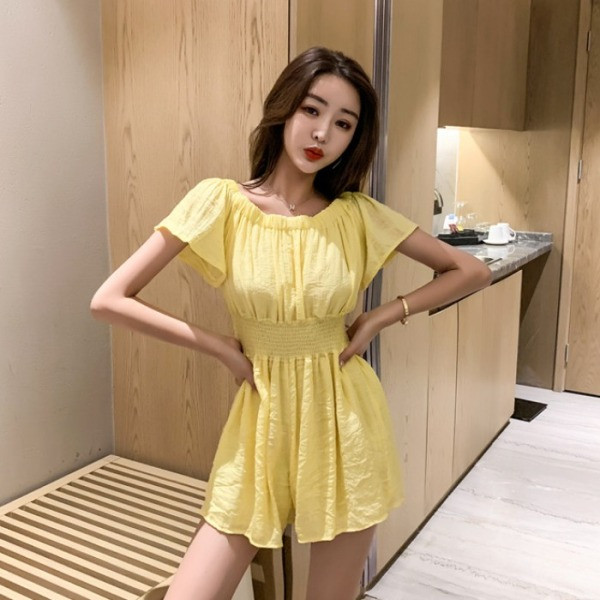 Uus mudel suvine lühike kombinesoon elastse vöökohaga