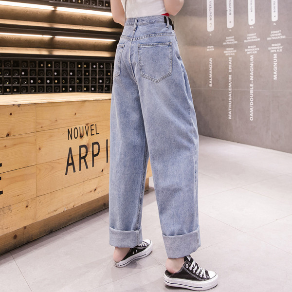 Ženske traperice visokog struka - široki model