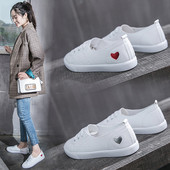 Odiniai moteriški laisvalaikio batai plokščiu padu, baltos spalvos