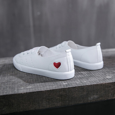 Odiniai moteriški laisvalaikio batai plokščiu padu, baltos spalvos