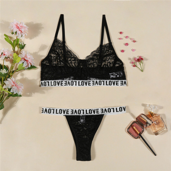 Női fehérnemű szett - csipkés melltartó és bikini