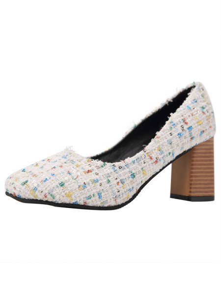 Pavasara sieviešu apavi ar biezumu 8 cm papēža