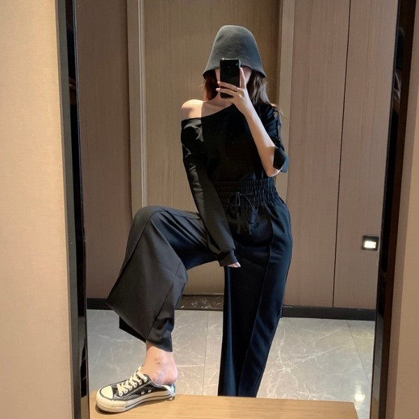 Új modell női szett - széles nadrág és blúz