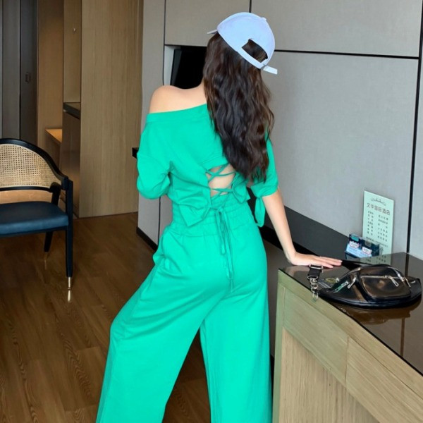 Új modell női szett - széles nadrág és blúz