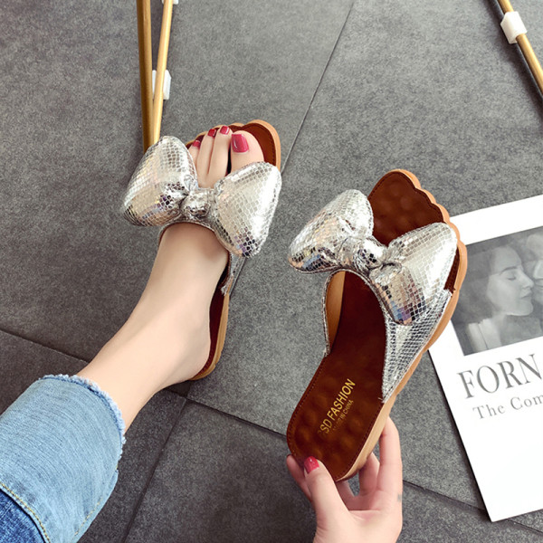 Női alkalmi papucs és lapos talp és szalag