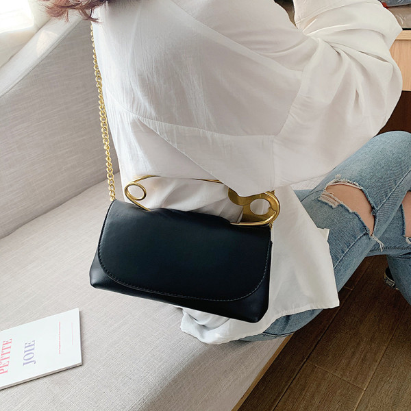 Jauna modeļa sieviešu ikdienas soma ar garu rokturi un metāla apdari