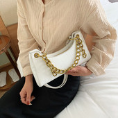 Dabartinė moteriška rankinė iš eko odos su metaline grandinėle