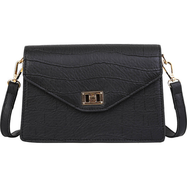 Stiilne naiste kott reljeefse katte, metallist luku ja pika sangaga