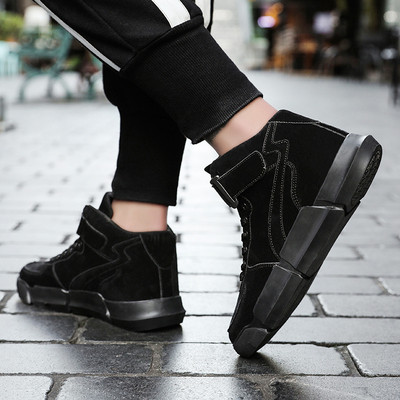 Vyriški laisvalaikio sportbačiai iš ekologiškos zomšos su kulkšnies aukščiu