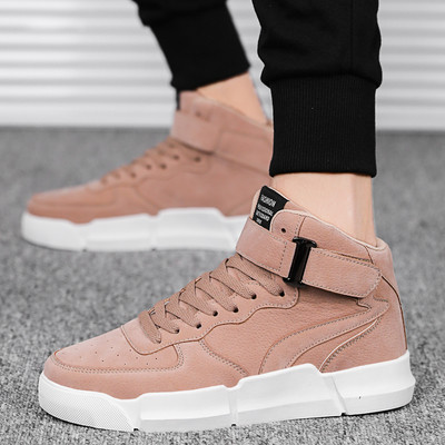 Vyriški laisvalaikio sportbačiai iš ekologiškos zomšos su kulkšnies aukščiu